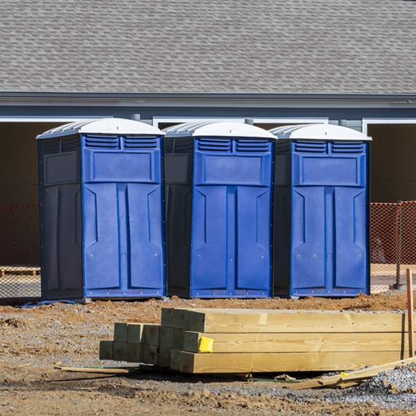 how do you ensure the portable toilets are secure and safe from vandalism during an event in Brookside